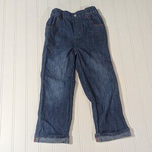 Harley Davidson 3T Toddler Jeans Orange Stitch Stretch Waist Toddler Biker F
